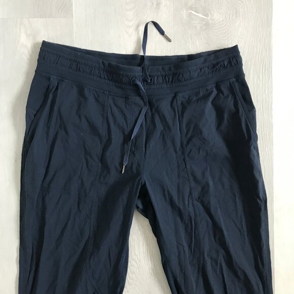 LULULEMON WOMENS STUDIO PANT BLUE CROP WIDE LEG 12 - Picture 8 of 9